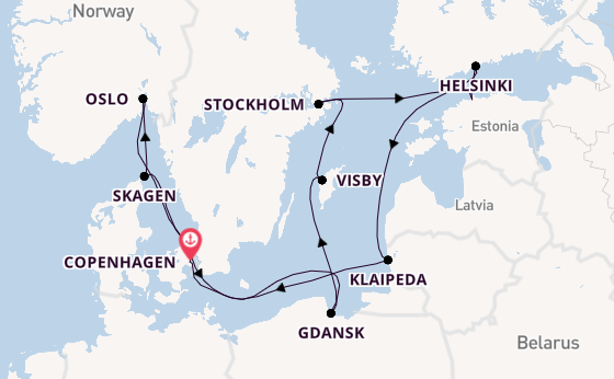 Norway from Copenhagen, Denmark with the Regal Princess