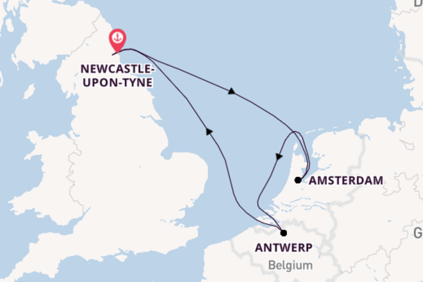 6 day cruise with the Ambition to Newcastle-upon-Tyne