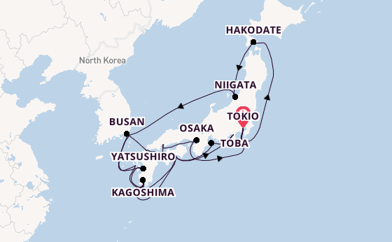 Japan vanaf Tokio, Japan met de Sapphire Princess