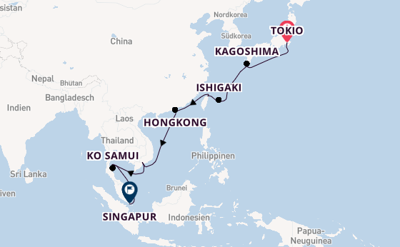 Ostasien ab Tokio, Japan auf der Seven Seas Explorer