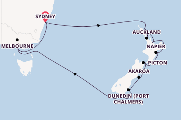 Australia and New Zealand from Sydney, Australia with the Regatta