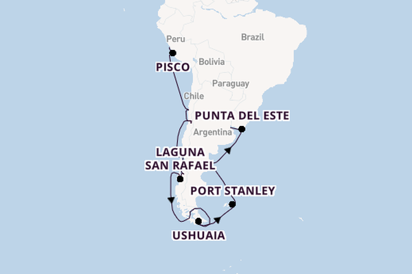 South America from Callao (Lima), Peru with the Insignia