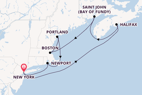 Amerikaanse Oostkust vanaf New York, Verenigde Staten met de Norwegian Escape