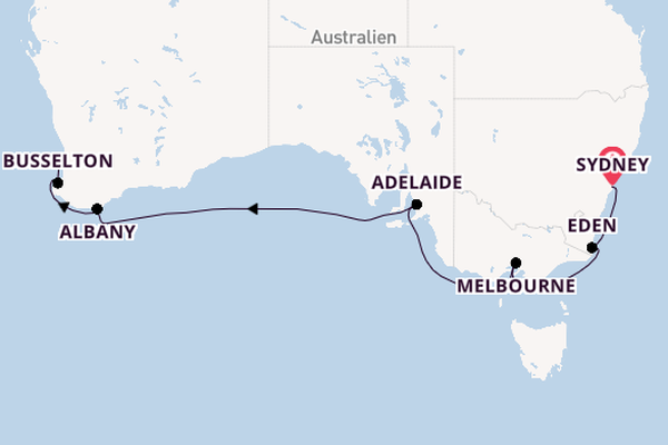 Australien ab Sydney auf der Grand Princess