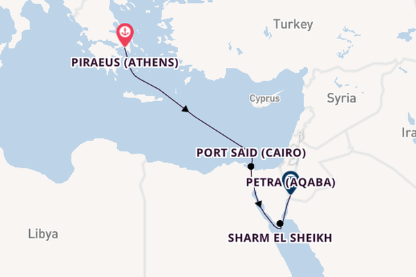 Eastern Mediterranean from Piraeus (Athens), Greece with the Celestyal Journey