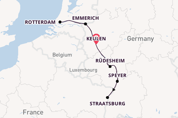 Rijn vanaf Keulen, Duitsland met de A-ROSA SILVA