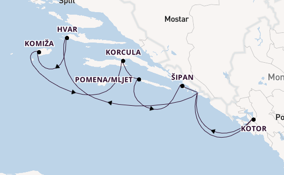 Kroatien ab Dubrovnik, Kroatien auf der Le Ponant