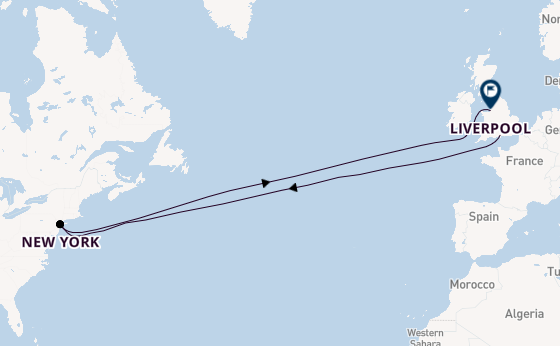 Transatlantic from Southampton, England with the Queen Mary 2