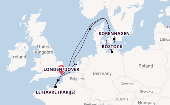 Engeland vanaf Londen/Dover, Groot-Brittannië met de Carnival Miracle