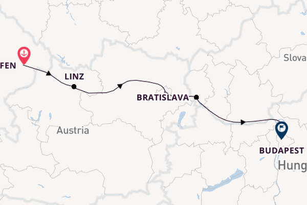 Danube River, Europe from Vilshofen, Germany with the Avalon Expression