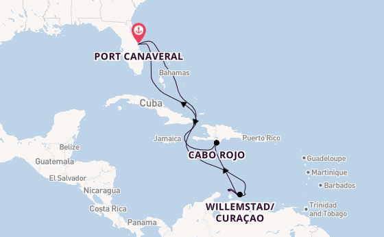 Caribbean from Port Canaveral, Florida, USA with the Adventure of the Seas