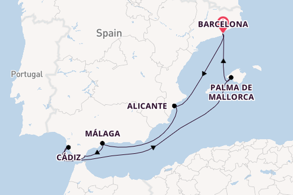 Westelijke Middellandse Zee vanaf Barcelona, Spanje met de EXPLORA II