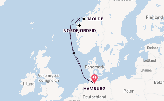 Norwegen ab Hamburg auf der Mein Schiff Relax