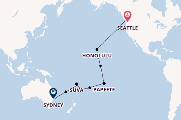 Transpacific Seattle to Sydney with Stays