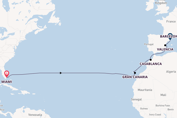 Miami To Casablanca