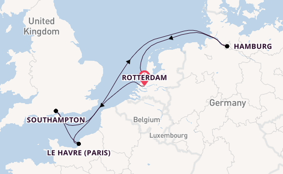 British Isles from Rotterdam, The Netherlands with the MSC Preziosa