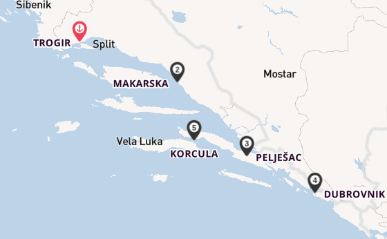 Kroatien ab Trogir, Kroatien auf der PRINCESS