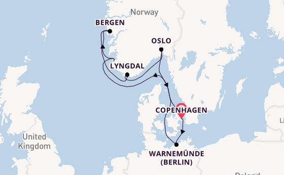 Norway from Copenhagen, Denmark with the MSC Magnifica