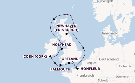 Vereinigtes Königreich ab Southampton, Großbritannien auf der Silver Spirit