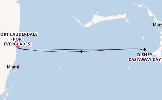 Karibik ab Fort Lauderdale (Port Everglades), USA auf der Disney Destiny