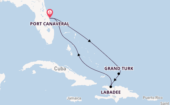 Caribbean from Port Canaveral, Florida with the Adventure of the Seas