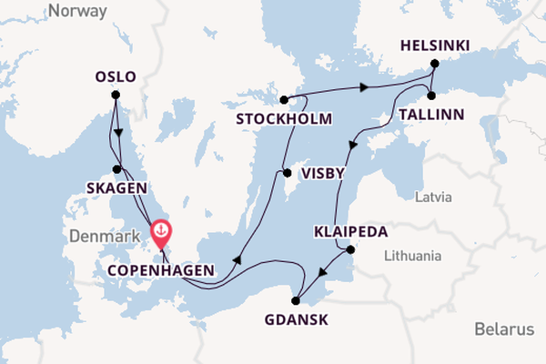 Norway from Copenhagen, Denmark with the Regal Princess