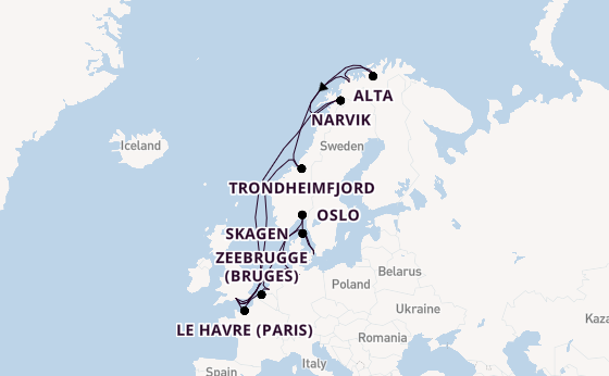 Norway from Southampton, England with the Majestic Princess