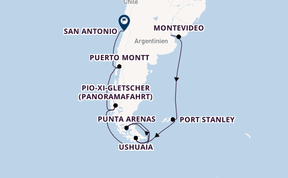 Südamerika ab Buenos Aires, Argentinien auf der Oosterdam