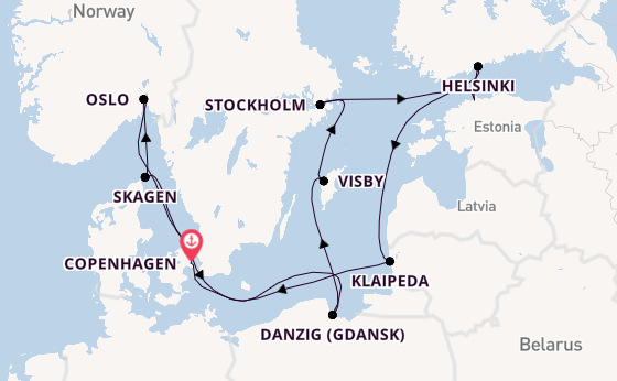 Norway from Copenhagen, Denmark with the Regal Princess