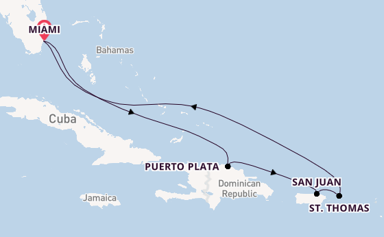 Caribbean vanaf Miami, Verenigde Staten met de Allure of the Seas