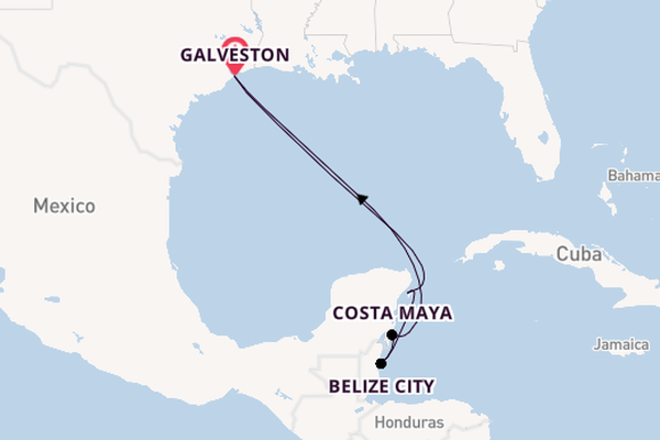 Westelijke Caraïben vanaf Galveston, Verenigde Staten met de Regal Princess