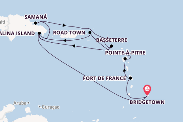 Caribbean from Bridgetown, Barbados with the MSC Opera