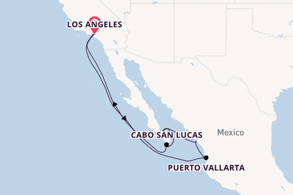 Mexicaanse Riviera vanaf Los Angeles, Verenigde Staten met de Carnival Radiance