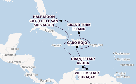 Caribbean from Fort Lauderdale (Port Everglades), Florida, USA with the Eurodam