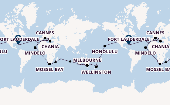 Wereldreizen vanaf Los Angeles, Verenigde Staten met de Coral Princess