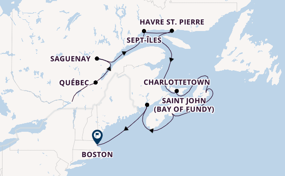 Nieuw-Engeland vanaf Montreal, Canada met de Seven Seas Splendor