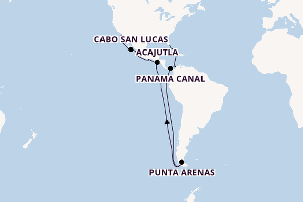 Central America from Miami, Florida, USA with the Zuiderdam