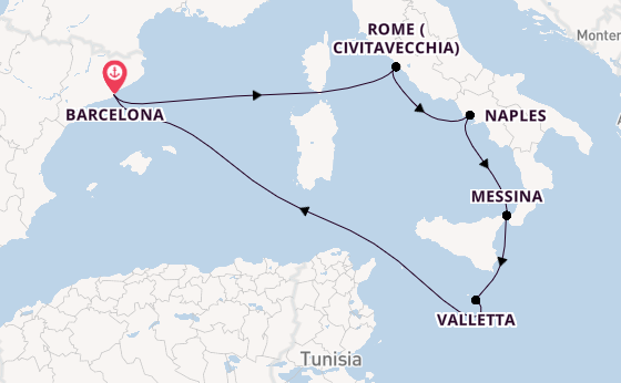Western Mediterranean from Barcelona, Spain with the Celebrity Equinox