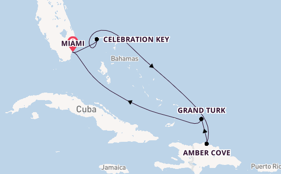 Caribbean vanaf Miami, Verenigde Staten met de Carnival Celebration