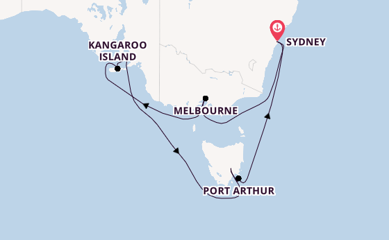 Australië vanaf Sydney, Australië met de Grand Princess