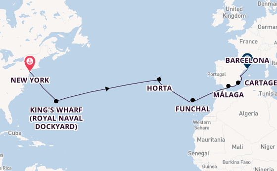 Transatlantic from New York with the Seven Seas Prestige