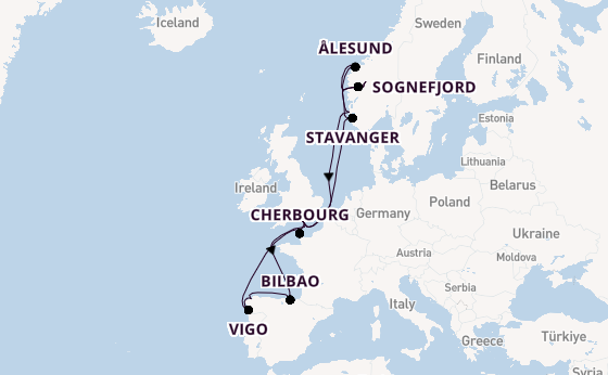 Norway from Southampton, England with the Arvia