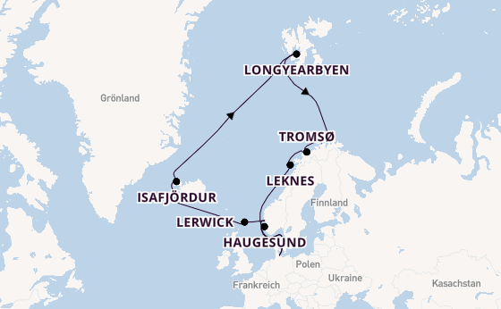 Norwegen ab Kiel, Deutschland auf AIDAluna