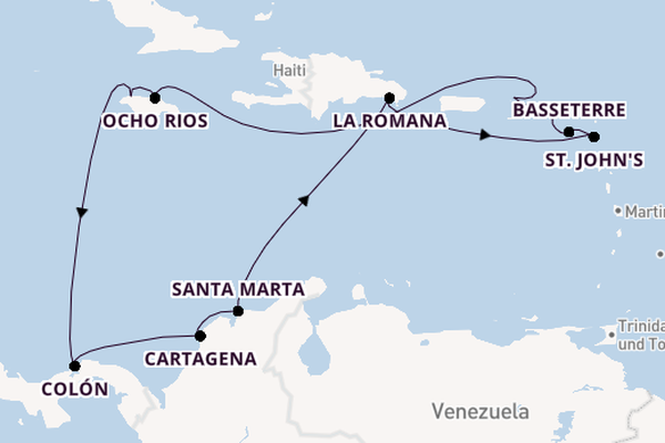 Karibik ab Montego Bay auf AIDAluna