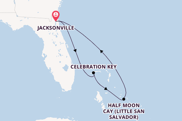 Caribbean from Jacksonville, Florida, USA with the Carnival Elation