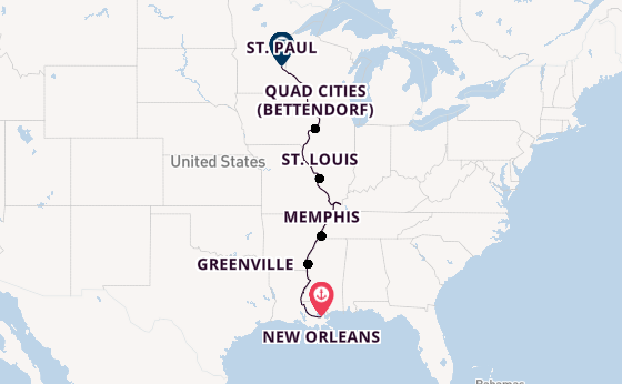 United States from New Orleans, Louisiana, USA with the Viking Mississippi