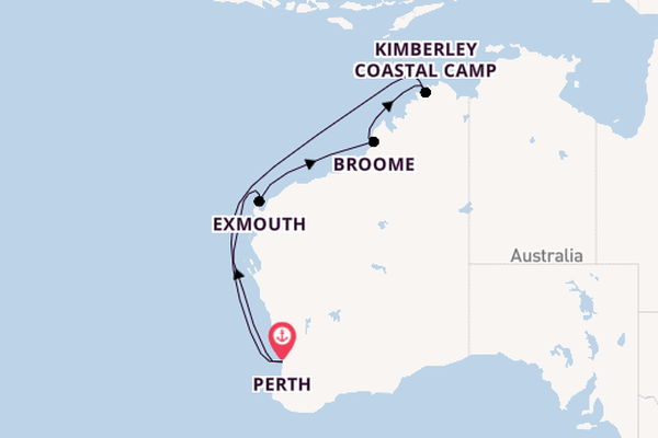 Australië vanaf Perth, Australië met de Sapphire Princess