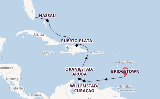 Caribbean from Bridgetown, Barbados with the Azamara Quest