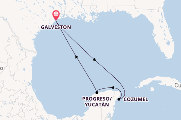 Westelijke Caraïben vanaf Galveston, Verenigde Staten met de Carnival Jubilee