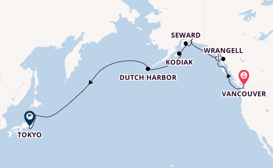 Transpacific from Vancouver, Canada with the Azamara Pursuit